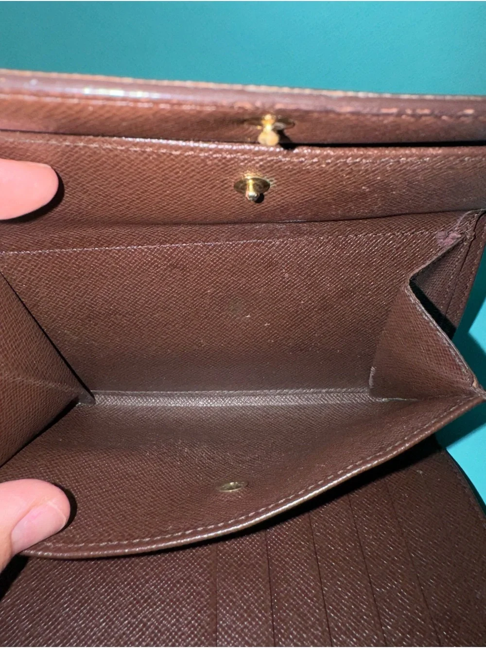 Louis Vuitton Brown Checkered Continental Wallet